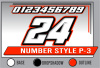 PRINTED NUMBER SET P-3